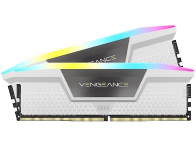 Corsair Vengeance RGB DDR5-6400 - 32GB - CL36 - Dual Channel (2 pcs) - AMD EXPO & Intel XMP - Hvid med RGB