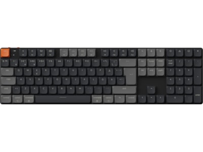 Keychron K5 v2 RGB QMK Wireless Hot Swap QMK - Low Profile 2.0 Red - Gaming Tastatur - Nordisk - Sort