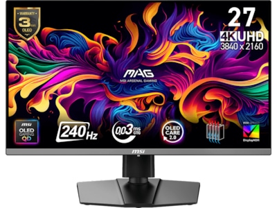 MSI MAG 272UP QD-OLED X24 26.5" OLED 3840 x 2160 (4K) DisplayPort HDMI USB-C 240 Hz