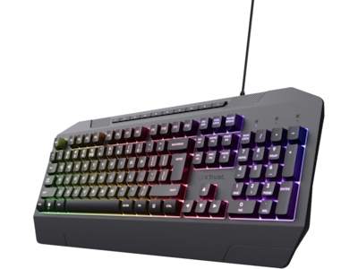 Trust GXT 836 Evocx Illuminated Gaming Keyboard - Black (Nordic) - Gaming Tastatur - Hollandsk - Sort