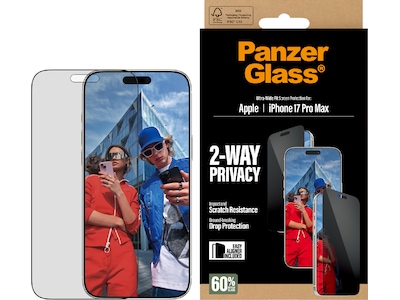 PanzerGlass iPhone 17 Pro Max 2-way Privacy Skærmbeskytter