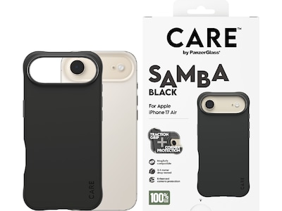 CARE by PanzerGlass Fashionable Case Samba Beskyttelsescover til iPhone Air (2025) Sort