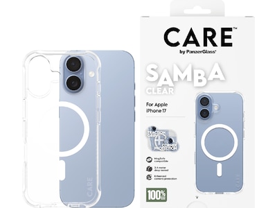 PanzerGlass CARE iPhone 17 Samba Hardcase cover (gennemsigtig/hvid)
