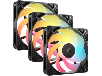 CORSAIR RS120-R - Indsats med blæser - omvendt - 120 mm - sort (pakke med 3)