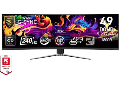MSI MPG 491CQPX QD-OLED 49" 5120 x 1440 (UltraWide) HDMI DisplayPort USB-C 240Hz