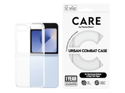 PanzerGlass CARE Galaxy Z Flip7 FE / Flip6 Urban Combat cover (gennemsigtigt)
