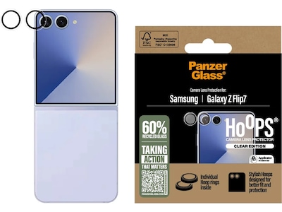 PanzerGlass Galaxy Z Flip7 Hoops linsebeskytter (gjennomsiktig)