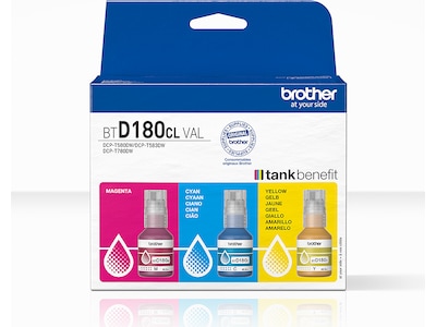 Brother BTD180CLVAL, Original, Blå, Magenta, Gul, Brother, DCP-T580DW, DCP-T583DW, DCP-T780DW, 5000 Sider, 3 stk. sampak