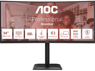 AOC 34" curved skærm CU34E4CV