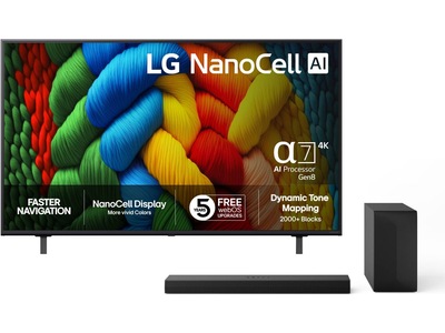 LG 55" NANO80 AI 4K NanoCell Smart TV (2025)