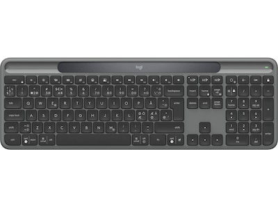 Logitech K980 Signature Slim Solar+ Wireless - Tastatur - Nordisk - Sort