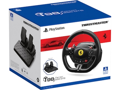 Thrustmaster T98-P FERRARI 296 GTB Rat + Pedaler PC, PlayStation 4, PlayStation 5 Sort