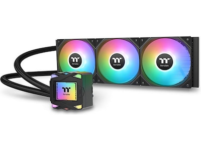Thermaltake LA360 ARGB Sync - Processor-køler - Radiatorstørrelse: 360 mm - (for: LGA2066, LGA2011, LGA2011-3, LGA1851, LGA1700, LGA1200, LGA1156, LGA1155, LGA1151, LGA1150, AM5, AM4, AM3+, AM3) - kobber - 120 mm