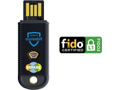 Swissbit iShield Key USB-A Security Key with FIDO2 & MIFARE