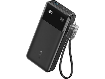 Anker A1384G11 Powerbank 20000mAh 30Watt 2xUSB-C 1xUSB-A Sort