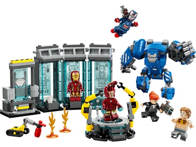 LEGO 76315 Marvel Super Heroes Iron Man's Laboratory: Hall of Armor - GEEKD.dk