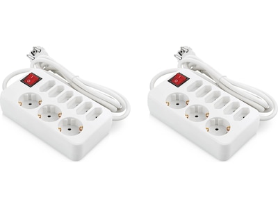 ON 9-vejs kompakt strømfordeler 2-pak