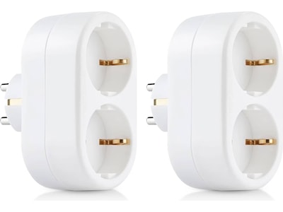 ON stikkontakt med to udtag 2-pak