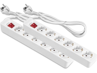 ON 6-vejs stikdåse 1.5m 2-pak