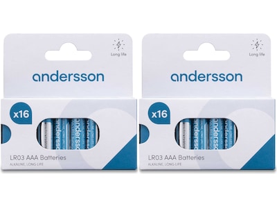 Andersson AAA batterier, 2x16-pk