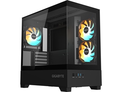 GIGABYTE C201 PANORAMIC - Kabinet - Tower - Sort