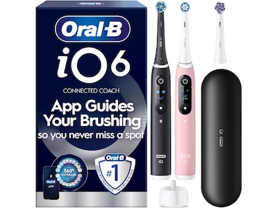 Oral-B Eltandbørste iO6 BlackLava/PinkSand Sens Duo + 1 Extra Refill