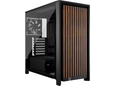 Corsair FRAME 4000D Wood RS (Black & Walnut) - Kabinet - Miditower - Sort