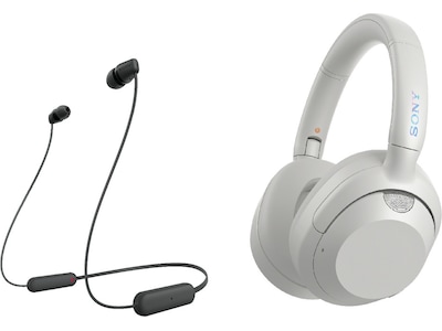 Sony ULT WEAR trådløse hovedtelefoner Over-Ear (hvid) + Sony WI-C100