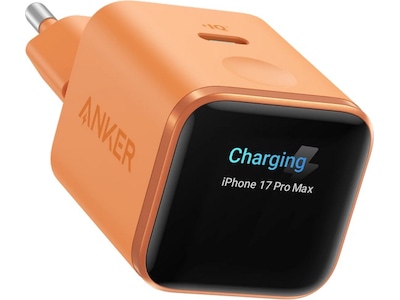 Anker Nano Charger (45W Smart Display) - Orange