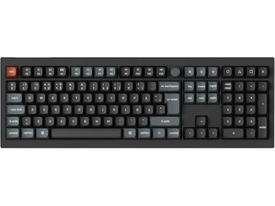 Keychron V6 Ultra 100% 8K Wireless Tri-Mode - POM Brown - Gaming Tastatur - Nordisk - Sort