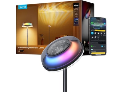 Govee Uplighter Floor Lamp, gulvlampe, 2200-6500K, RGBICWW, sort