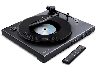 MIXX Analog Plus Vinyl og CD-afspiller (sort)