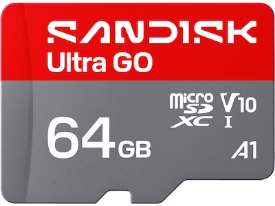 SanDisk Ultra GO - Flashhukommelseskort - 64 GB - A1 / UHS-I U1 / Class10 - microSDXC UHS-I