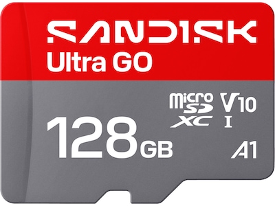 Sandisk microSD Ultra Go hukommelseskort - 128 GB (190 MB/s)
