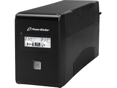 PowerWalker VI 650 LCD - UPS - AC 162 - 290 V - 360 Watt - 650 VA - 7 At - USB - output-stikforbindelser: 2
