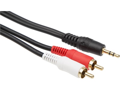 Minijack til RCA kabel 2m (sort)