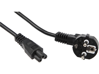 C5 til Schuko Strømkabel 2m (sort)