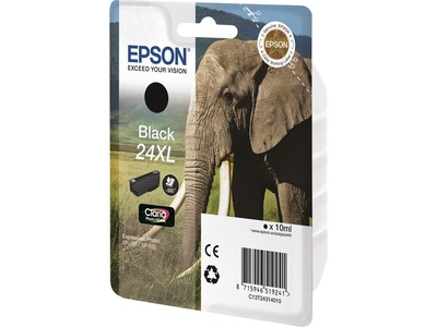 Epson Elephant Enpack svart 24XL Claria Photo HD-bläck
