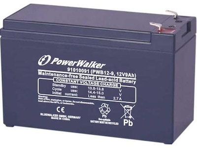 PowerWalker PWB12-9, Blybatterier (VRLA), 12 V, 9 At, 127,5 A, 65 mm, 99 mm