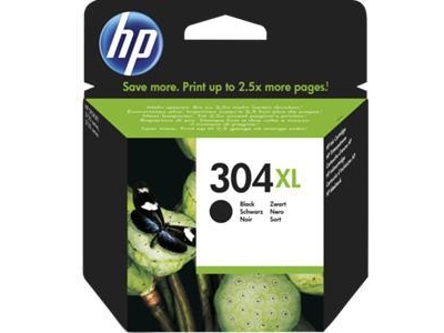Blækpatron HP 304XL sort - original høj kapacitet
