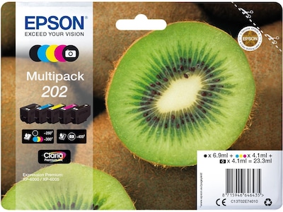 Epson Epson 202 Blækpatron MultiPack BK/PBk/C/M/Y C13T02E74010 Modsvarer: N/A