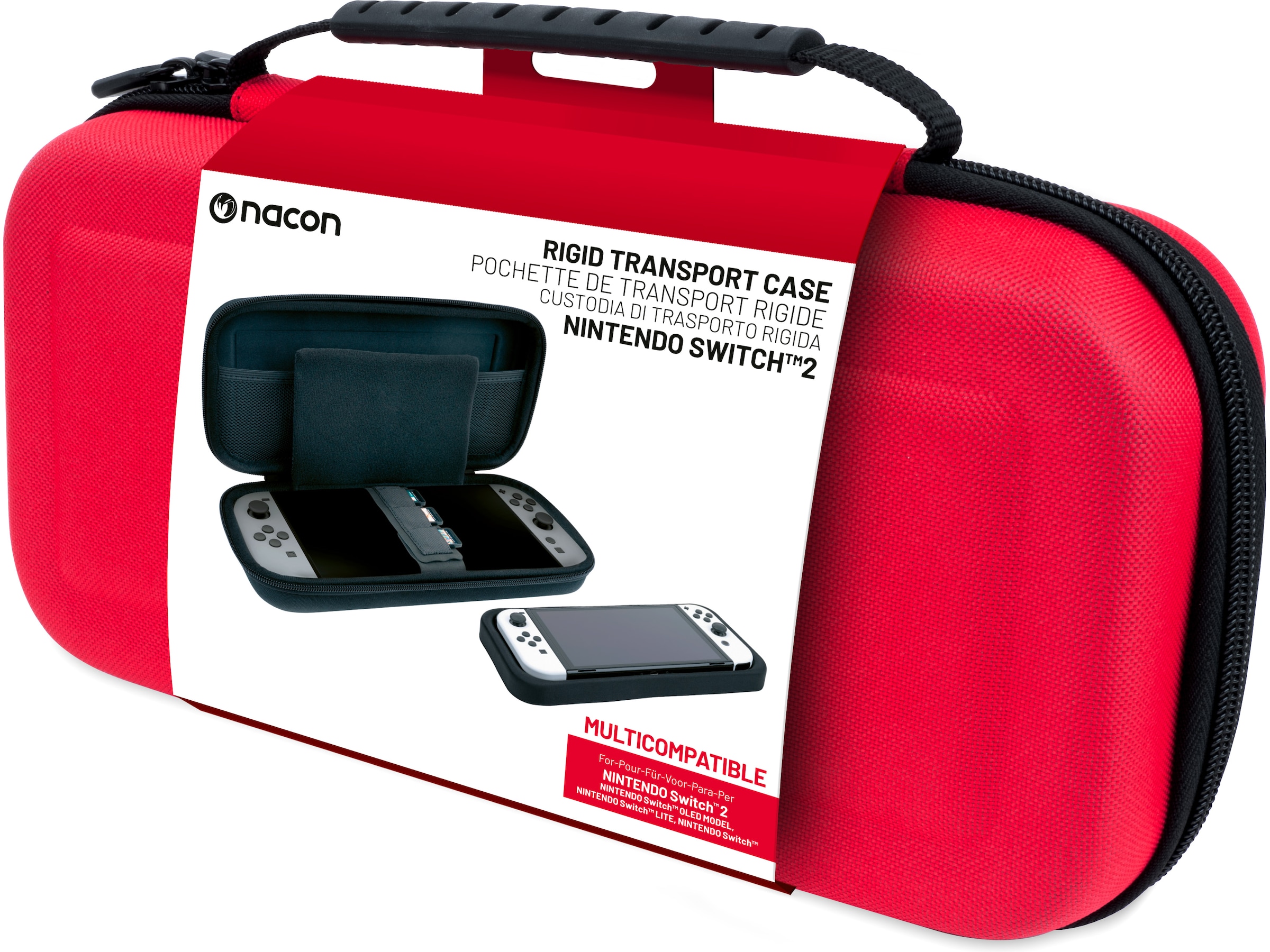 Nacon Transport Case for Nintendo Switch 2 (rød) Tilbehør til spilkonsoller