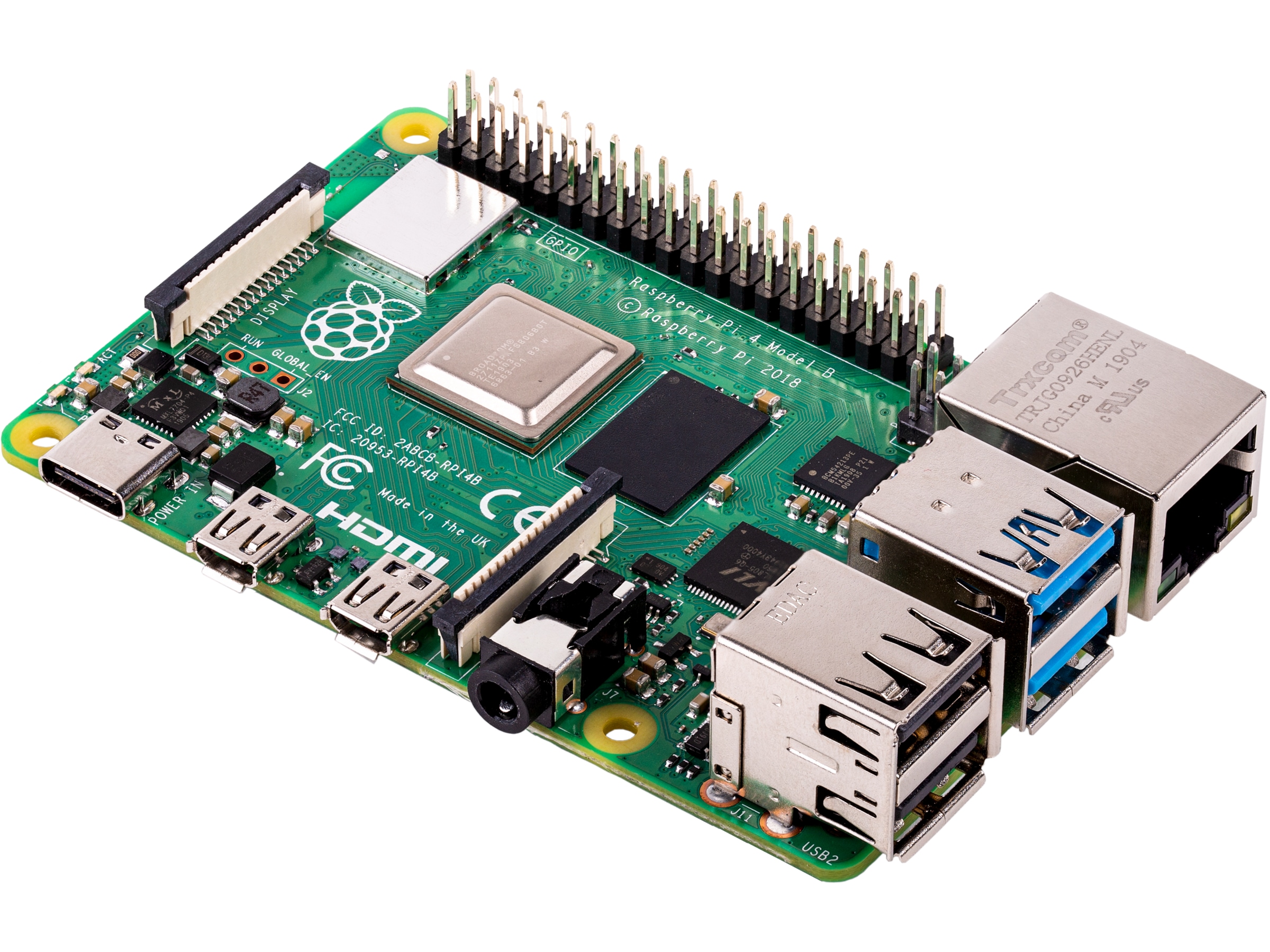 Raspberry Pi 4 Model B, 4GB RAM Integreret CPU