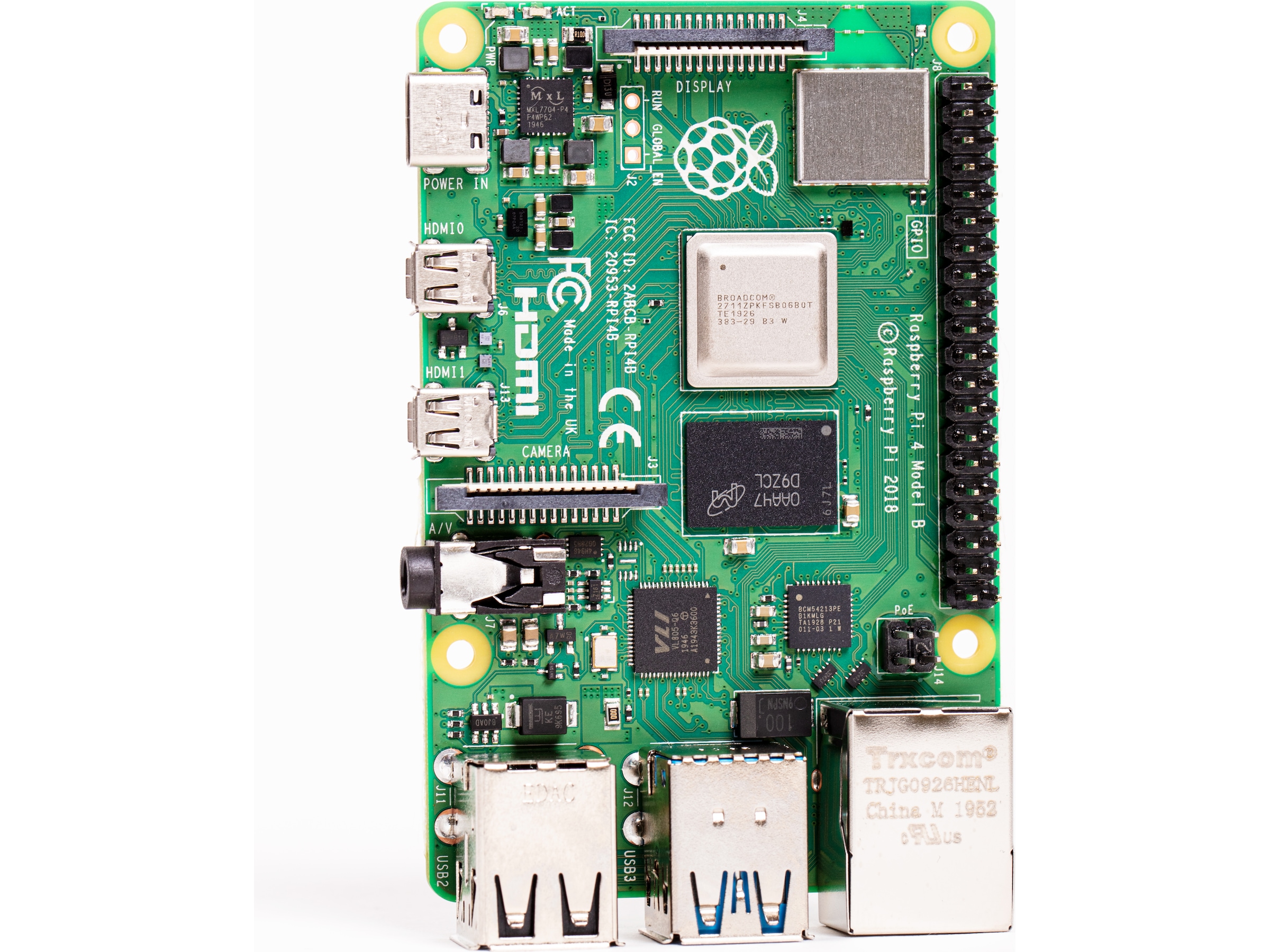 Raspberry Pi 4 Model B, 8GB RAM Integreret CPU