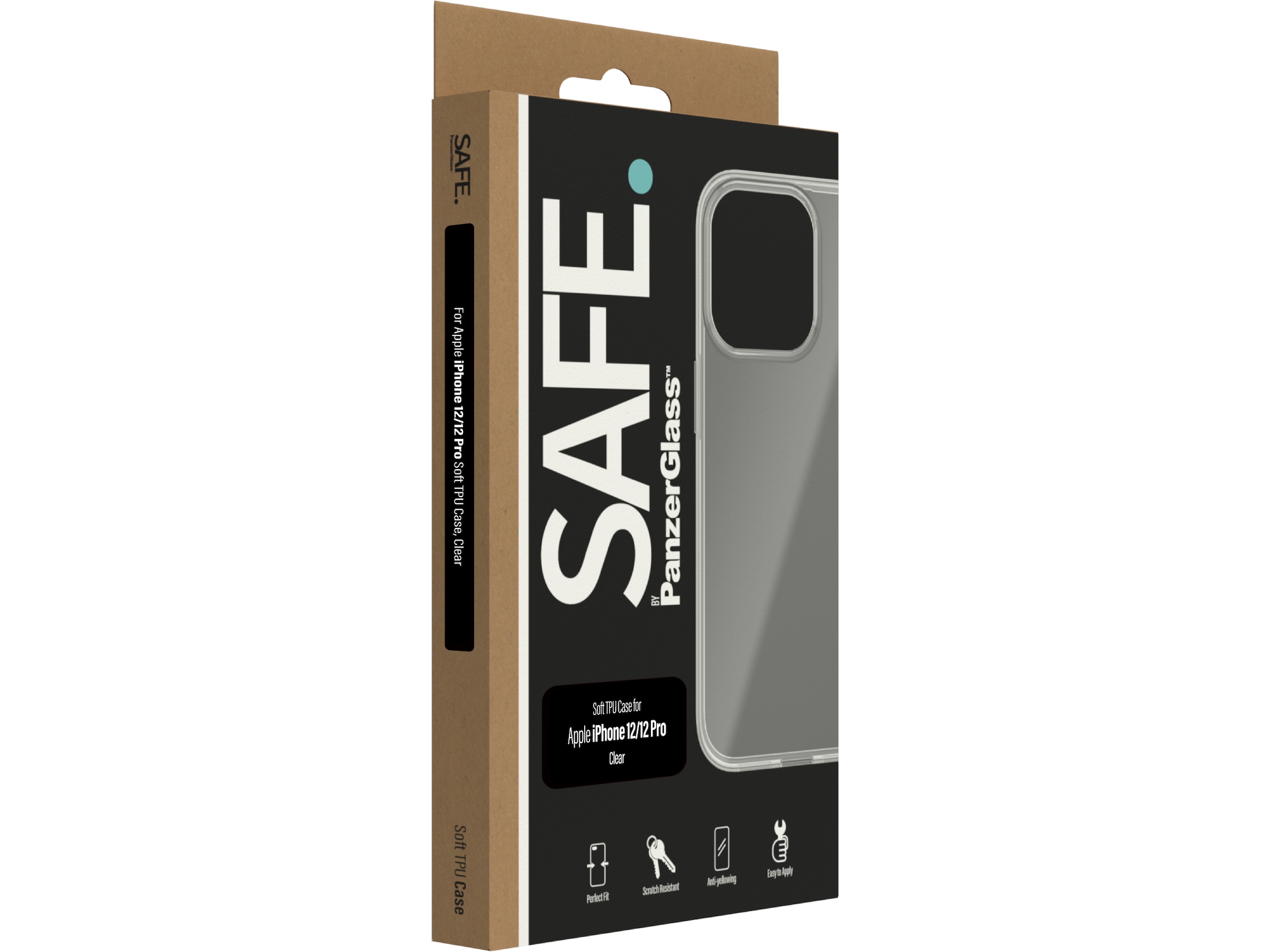 PanzerGlass iPhone 12 SAFE. Silikone cover (gennemsigtig) Skærmbeskyttelse mobiltelefon