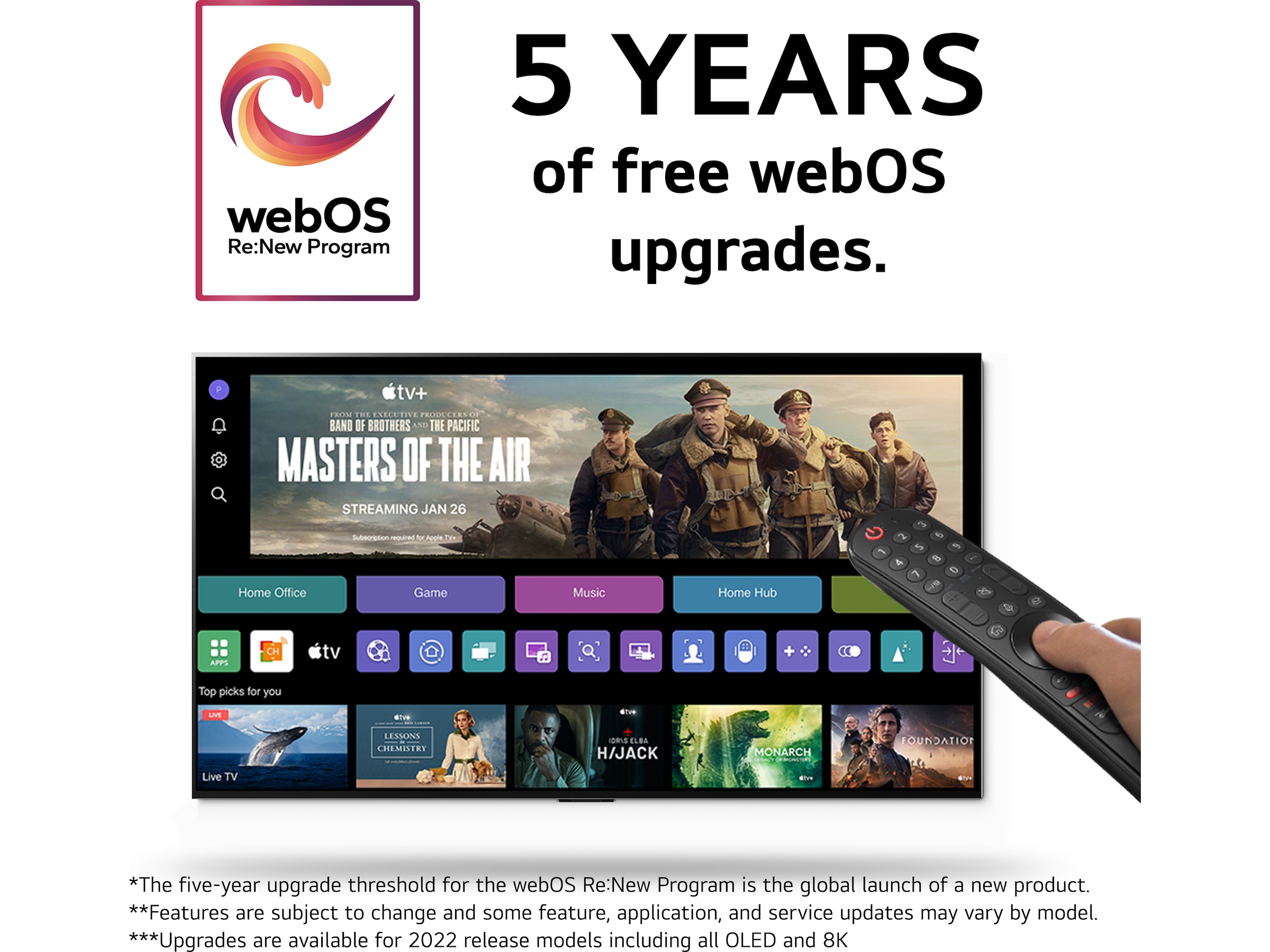 LG 65'' NANO 81 4K TV (2024) 65NANO81T6A + Soundbar 60 - 69 tommer TV