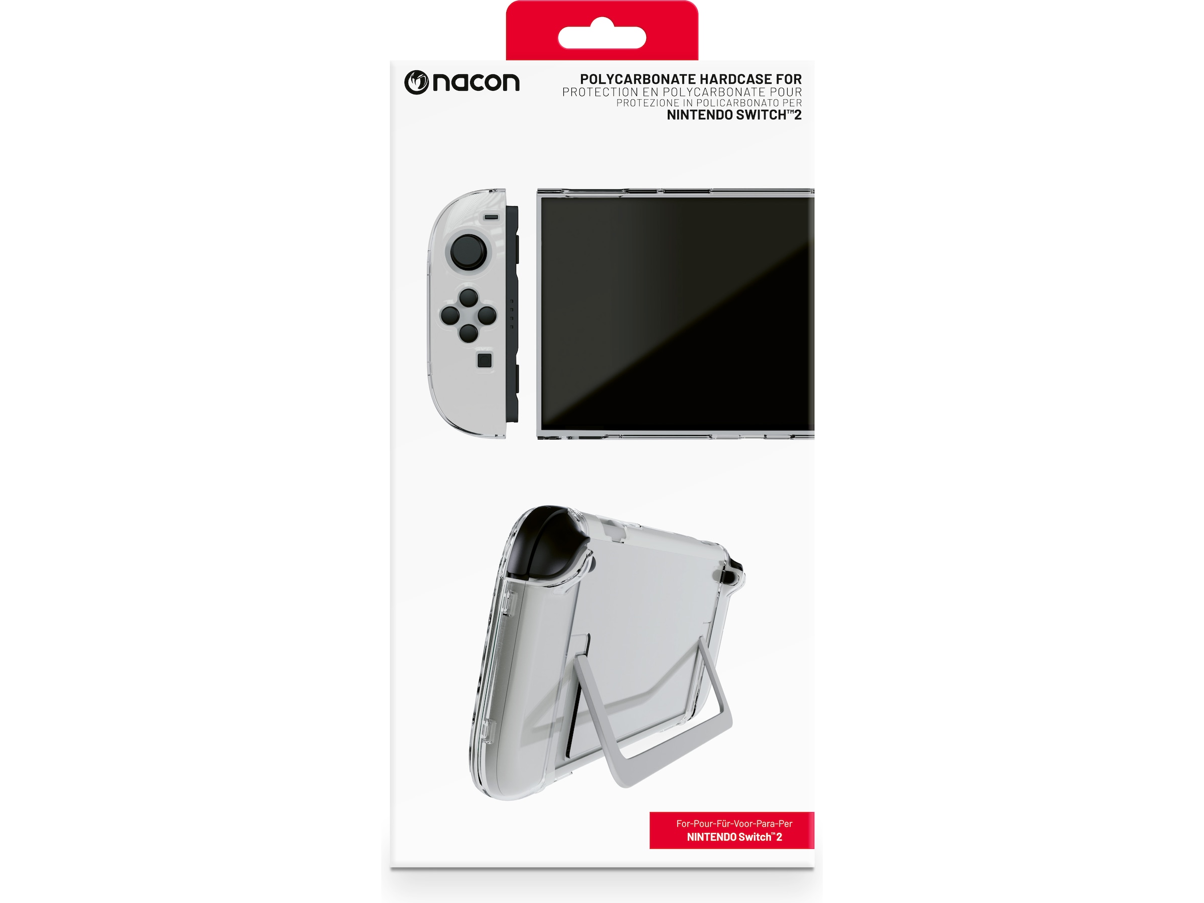 Nacon Clear Protection Case for Nintendo Switch 2 (gennemsigitg) Tilbehør til spilkonsoller