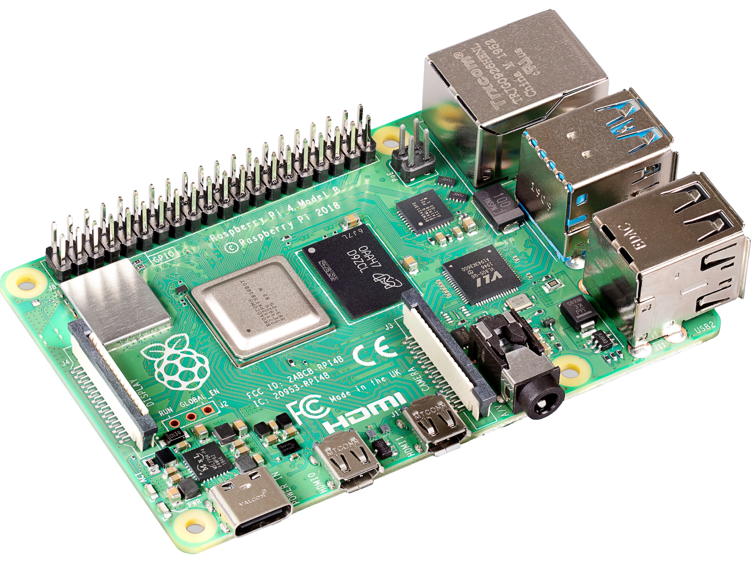 Raspberry Pi 4 Model B, 8GB RAM Integreret CPU