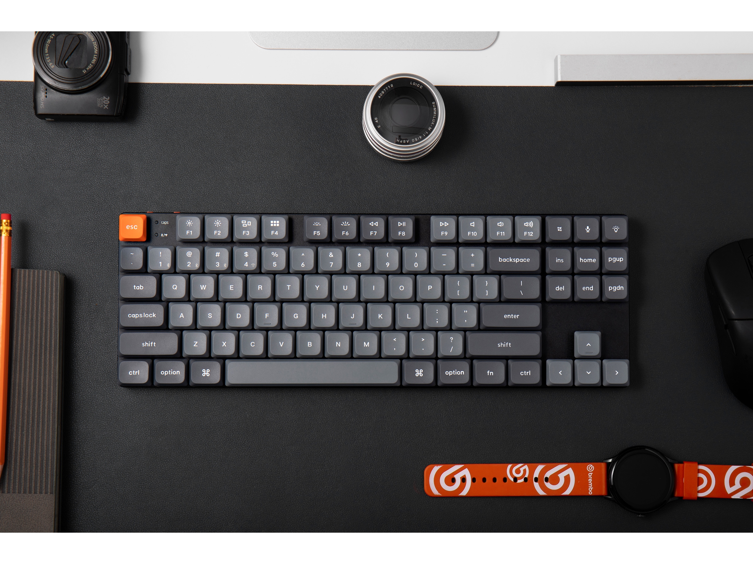 Keychron K1 MAX QMK/VIA Gateron Brown trådløst gamingtastatur Gamingkeyboard