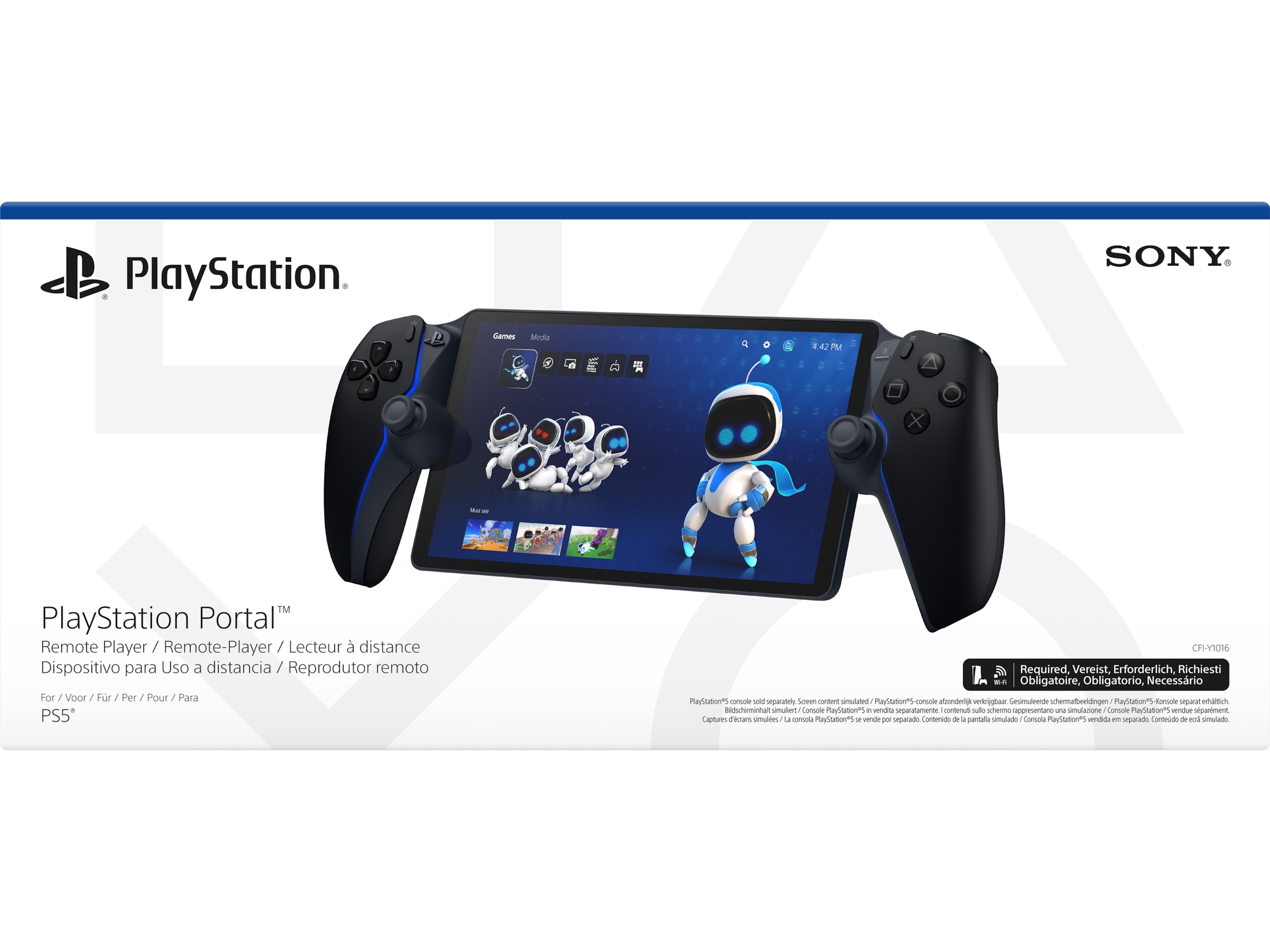 PlayStation Portal Remote Player (Midnight Black) Tilbehør til spilkonsoller